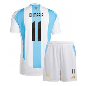 Argentina Angel Di Maria #11 Replika Babytøj Hjemmebanesæt Børn Copa America 2024 Kortærmet (+ Korte bukser)